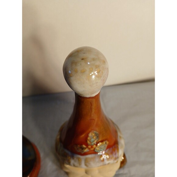 Vintage Hand Formed-Carved Pottery-Hand Painted Snowman/Santa Claus Bells - Picture 8 of 16